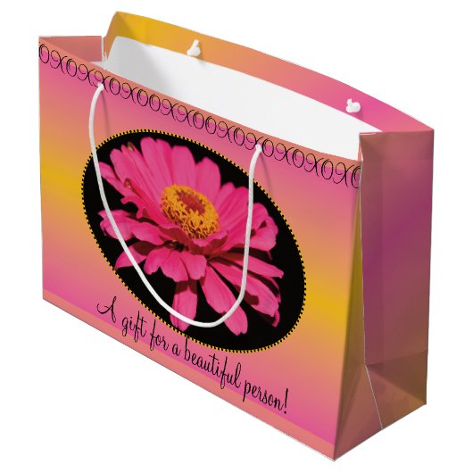 Happy Birthday Geschenktasche Große Geschenktüte (Rückseite Schrägansicht)