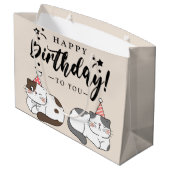 Happy Birthday Geschenktasche Große Geschenktüte (Rückseite Schrägansicht)