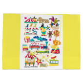 Happy Birthday Geschenktasche Karneval Circus Große Geschenktüte (Rückseite)