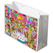 Happy Birthday Geschenktasche Kinder Große Geschenktüte (Vorderseite Schrägansicht)