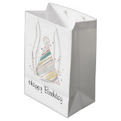 Happy Birthday Geschenktasche Mittlere Geschenktüte (Rückseite Schrägansicht)