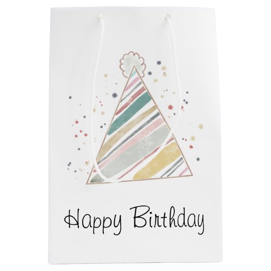 Happy Birthday Geschenktasche Mittlere Geschenktüte (Vorderseite)