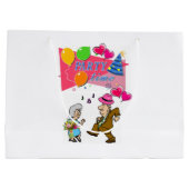 Happy Birthday Geschenktasche Party Zeitjubiläum Große Geschenktüte (Rückseite)