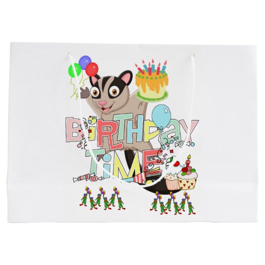 Happy Birthday Geschenktasche Possum Cake Große Geschenktüte (Rückseite)
