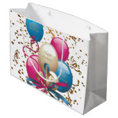 Happy Birthday Geschenktüte Ballons (Rückseite Schrägansicht)