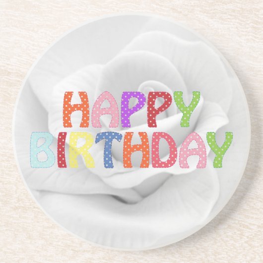 Happy Birthday Getränkeuntersetzer (Vorne)