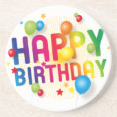 Happy Birthday Getränkeuntersetzer (Vorne)