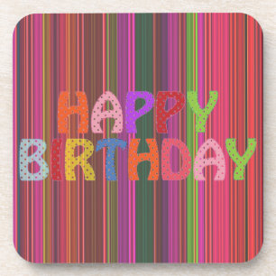 Happy Birthday Getränkeuntersetzer