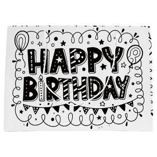 Happy Birthday Gift Bag Große Geschenktüte