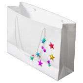 Happy Birthday Gift Bag Stars Große Geschenktüte (Vorderseite Schrägansicht)