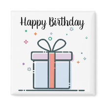 Happy Birthday Gift Square Magnet