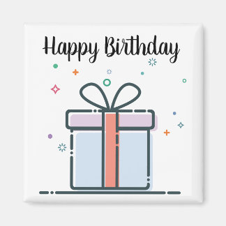 Happy Birthday Gift Square Magnet