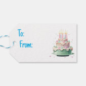 Happy Birthday Gift Tag Geschenkanhänger (Rückseite Horizontal)