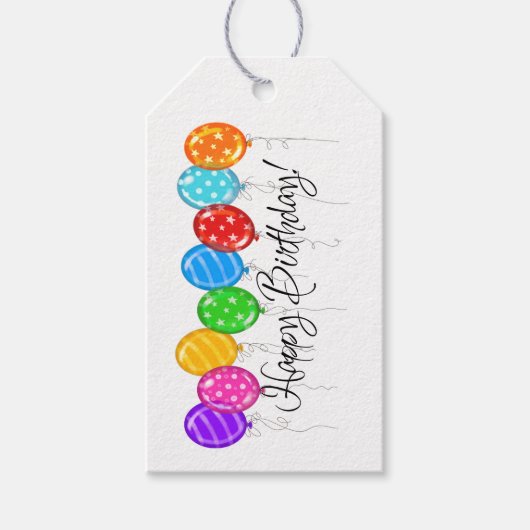 Happy Birthday Gift Tag - SRF Geschenkanhänger (Vorderseite)