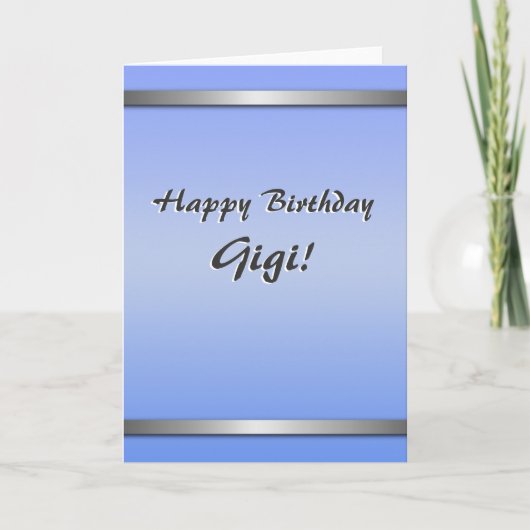 Happy Birthday Gigi card (simple, blank on inside) Karte (Vorderseite)