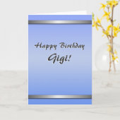 Happy Birthday Gigi card (simple, blank on inside) Karte (Gelbe Blume)