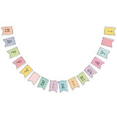Happy Birthday Gingham Rainbow Bunting Flags Wimpelkette (Alle)