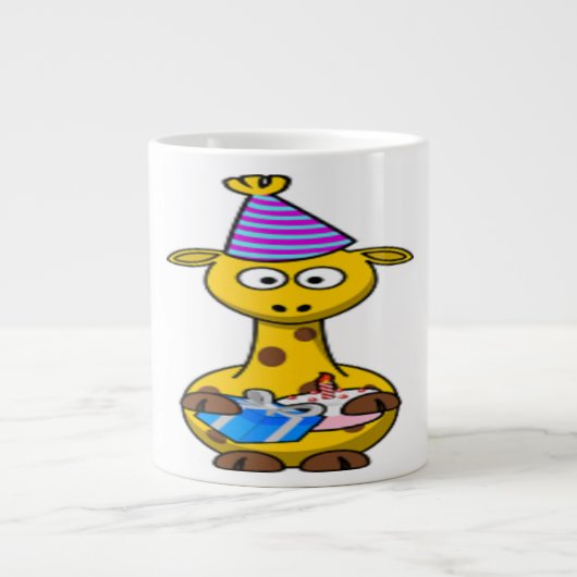 "HAPPY BIRTHDAY" GIRAFFE Jumbo-Tasse (Vorderseite)