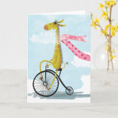 Happy Birthday Giraffe Karte (Gelbe Blume)