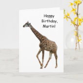 Happy Birthday Giraffe Karte (Gelbe Blume)