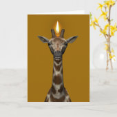 Happy Birthday Giraffe Karte (Gelbe Blume)