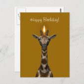Happy Birthday Giraffe Postkarte (Vorne/Hinten)