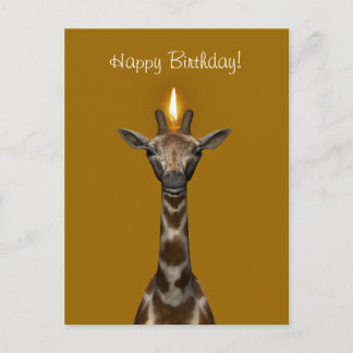 Happy Birthday Giraffe Postkarte