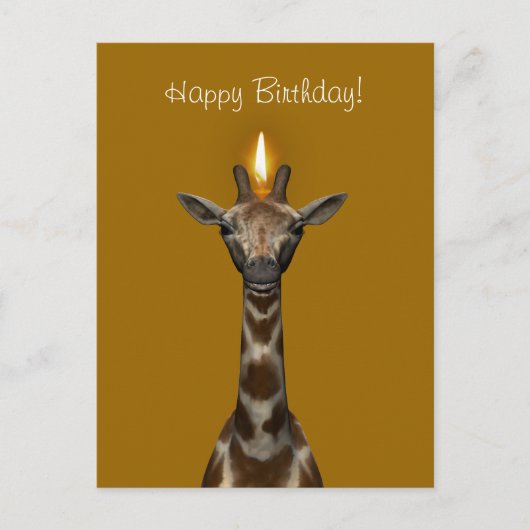 Happy Birthday Giraffe Postkarte (Vorderseite)