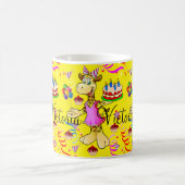 Happy Birthday Giraffe Yellow Tasse (Mittel)