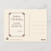 Happy Birthday Girl 01 Postkarte (Rückseite)