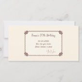 Happy Birthday Girl 01 Save The Date (Rückseite)