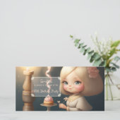 Happy Birthday Girl 01 Save The Date (Stehend Vorderseite)