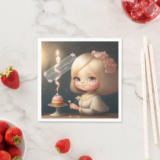 Happy Birthday Girl 01 Serviette (Beispiel)