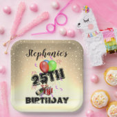 Happy Birthday Girl Gold and Balloons Paper Teller (Party)