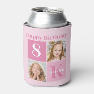 Happy Birthday Girl Niedlich Custom Foto Pink Part Dosenkühler