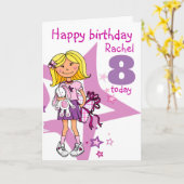 Happy Birthday Girl personalisieren Alterskarte Karte (Gelbe Blume)