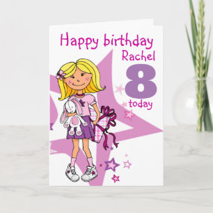 Happy Birthday Girl personalisieren Alterskarte Karte