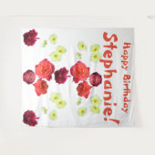 Happy Birthday Girl Stephanie Dame Wandteppich (Vorderseite (Horizontal))