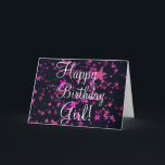 Happy Birthday Girl Zitat Niedlich Pink Stars Desi Feiertagskarte<br><div class="desc">Das Happy Birthday Girl Quote Niedlich Pink Stars Design ist die perfekte Geburtstagskarte für jeden,  der einen einzigartigen Geburtstagswunsch braucht,  der etwas ganz besonderes verdient. Das Pink Star Design ist auf einem schwarzen Hintergrund gehalten,  der so gestaltet ist,  dass es wie Kunst dargestellt und lange gepflegt wird.</div>