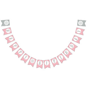 Happy Birthday Girlande Flaggen - Mädchen Geburtst