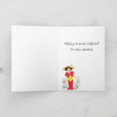 Happy Birthday Girlfriend Card Karte (Innenseite)