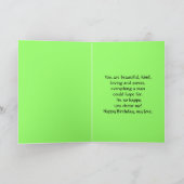 Happy Birthday Girlfriend Lily of the Valley Karte (Innenseite)