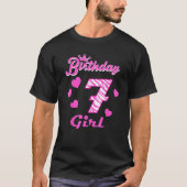 Happy Birthday Girls 7th Party 7 Years Old Bday T-Shirt (Vorderseite)