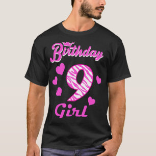 Happy Birthday Girls 9. Party 9 Jahre alter Tag T-Shirt