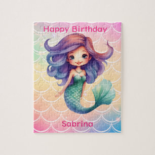 Happy Birthday Girl's Meerjungfrau Puzzle