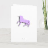 Happy Birthday Girl's Unicorn Personalisiert Card Karte (Rückseite)