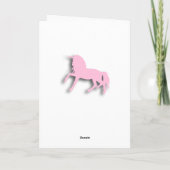 Happy Birthday Girl's Unicorn Personalisiert Card Karte (Rückseite)