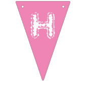 Happy Birthday Girly Pink Töchter Foto Wimpelkette (Zweite Fahne)