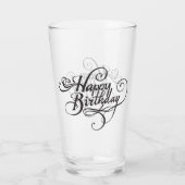 Happy Birthday Glas (Rückseite)