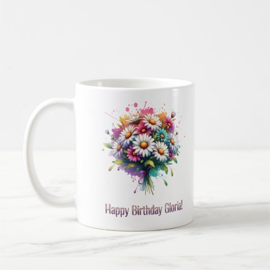 Happy Birthday Gloria Kaffeetasse (Links)